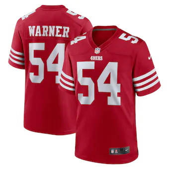 mens nike fred warner scarlet san francisco 49ers player ga